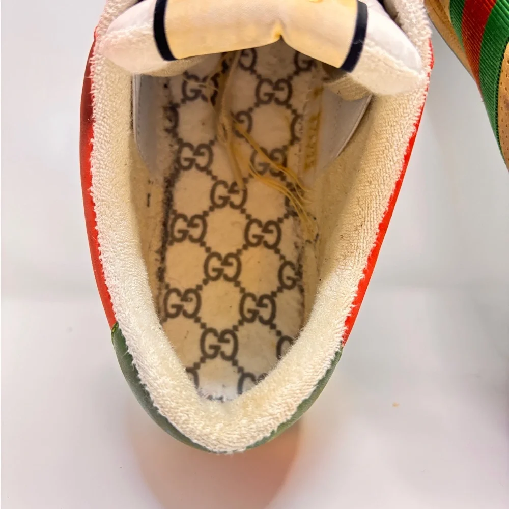 Gucci Red and Green screeners Leather Sneakers
